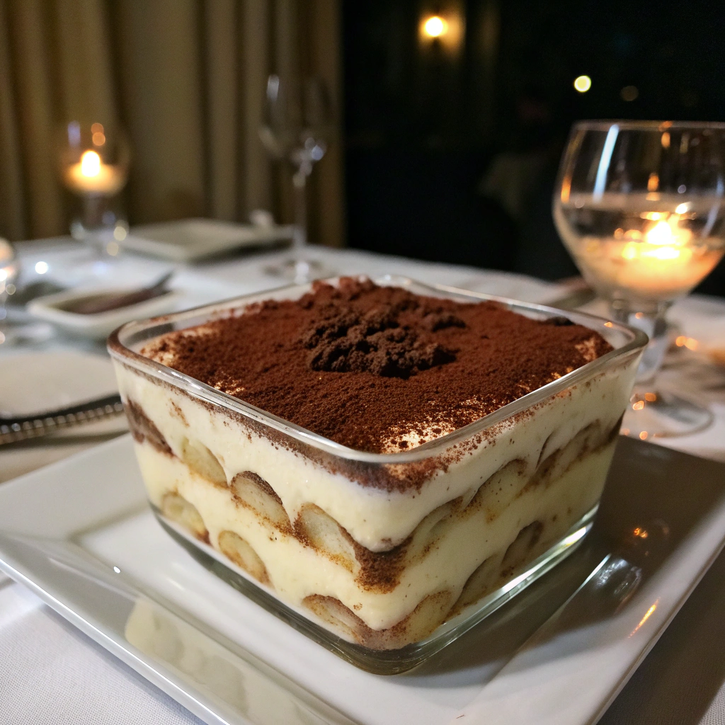 Classic Italian tiramisu dessert