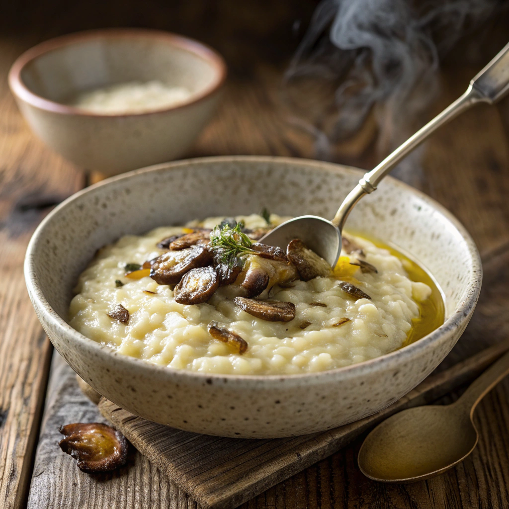 Creamy wild mushroom risotto